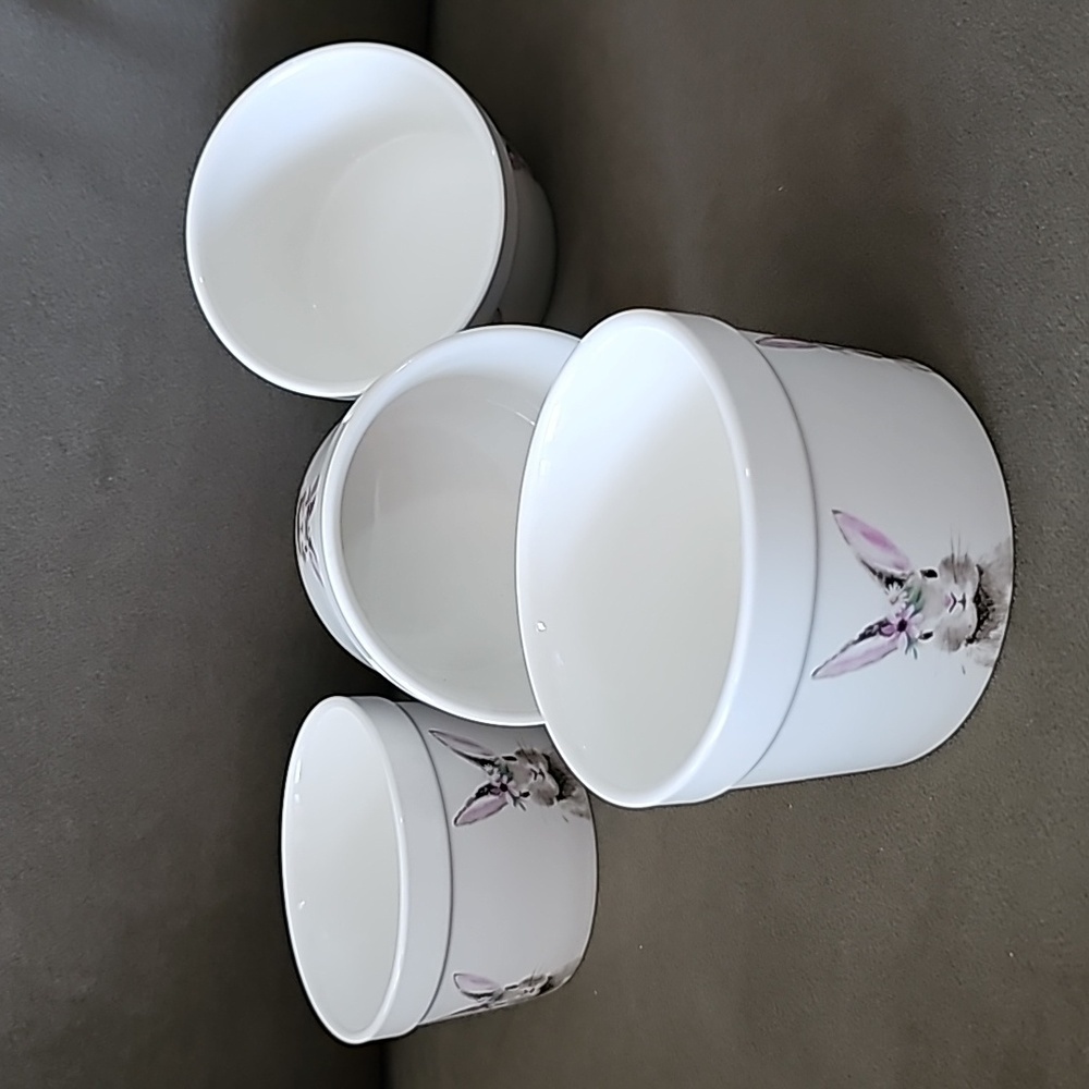 🐰CIROA THE BAKEHOUSE Set of 4 Ramekin Bowls Bunny Easter